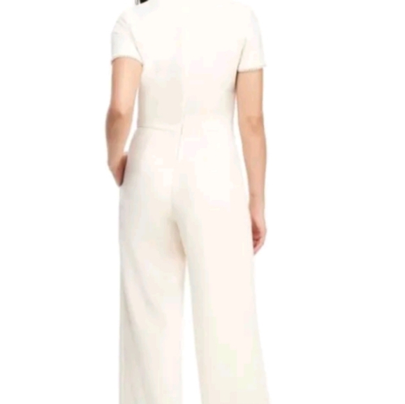 GAL MEETS GLAM NADIA PEARL COLLAR JUMPSUIT - Picture 2 of 8